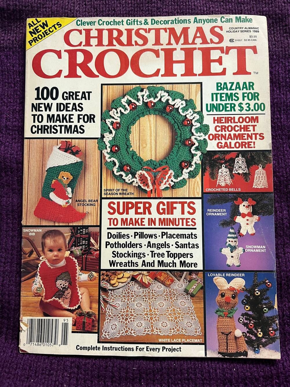 Christmas Crocheted pattern book 1989